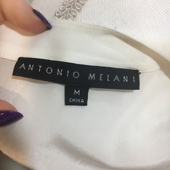 Antonio Melani Asymmetrical Ruffle Silk Top - Picture 8 of 8